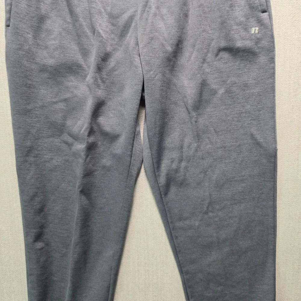 Russell Athletic Joggers Men Large Gray Heathered Tapered Sweatpants